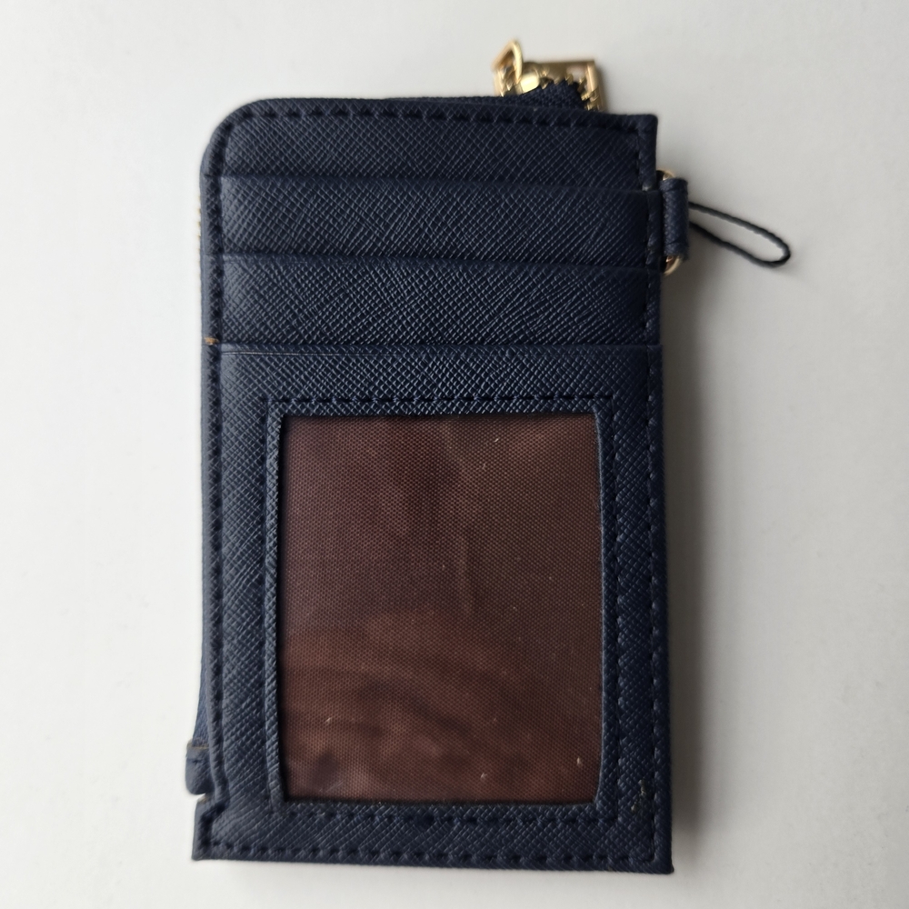 Lionel Navy Blue Slim Card Holder & Zip Wallet - Picture 5 of 10